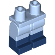 Lego Hips with Bright Light Blue Legs and Dark Blue Boots Pattern / Bright Light Blue