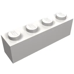 Brick 1 x 4 / Very Light Bluish Gray