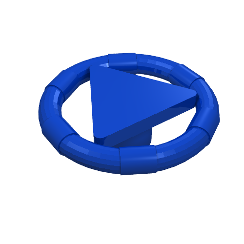 Lego Ring with Centre Triangle with Gold Bands [Plain]