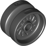 Lego Wheel 18 x 12 with Axle Hole and Stud / Black