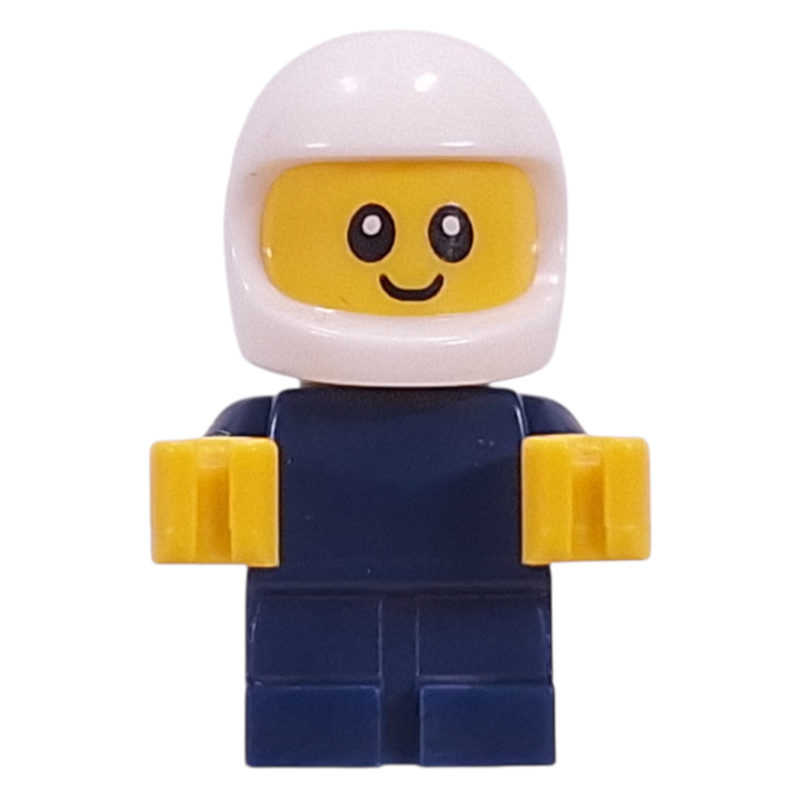 Lego Baby, Racer, Dark Blue Body, White Helmet