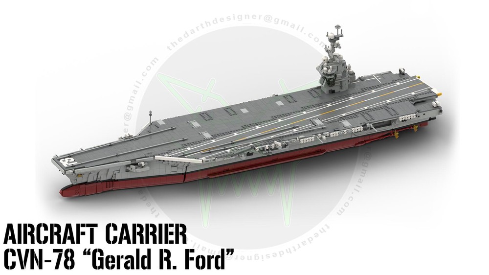 Lego CVN-78 Gerald R. Ford | Aircraft Carrier - 1:300 Scale