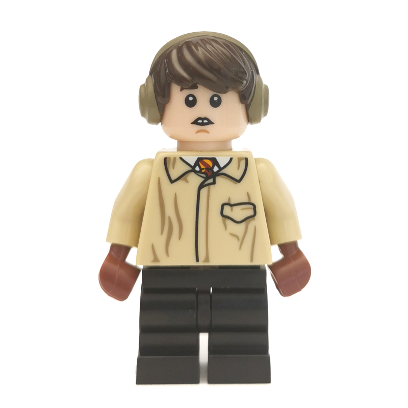 Lego Neville Longbottom, Tan Shirt, Headphones, Medium Legs (CMF)
