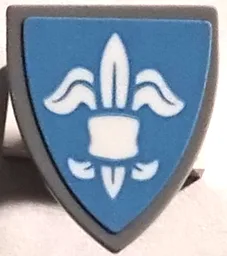 Minifigure, Shield Triangular Short with White Fleur-de-lis on Medium Blue Background Pattern (Sticker) - Set 76440