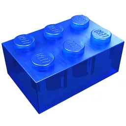 Brick 2 x 3 / Trans-Dark Blue