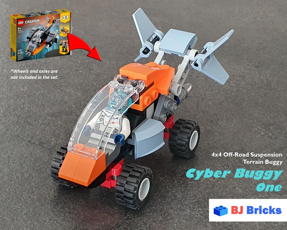 Lego Cyber Buggy One, 4x4 Off-Road Suspension Terrain Buggy