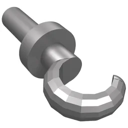 Hand Pirate Hook / Flat Silver