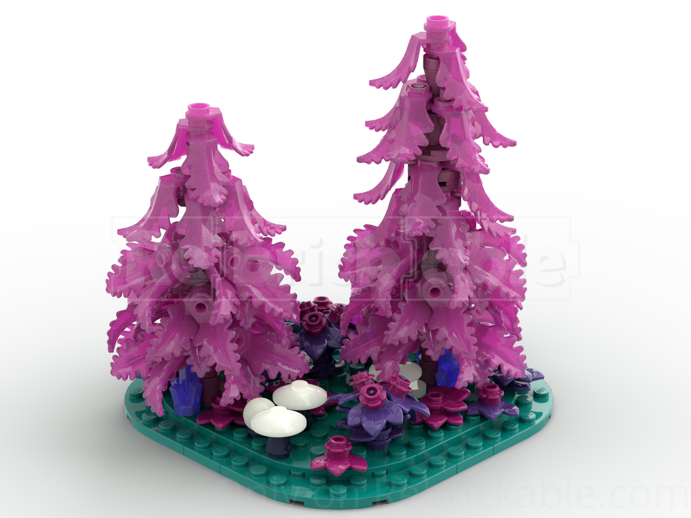 Lego Elves Conifer Satin Dark Pink