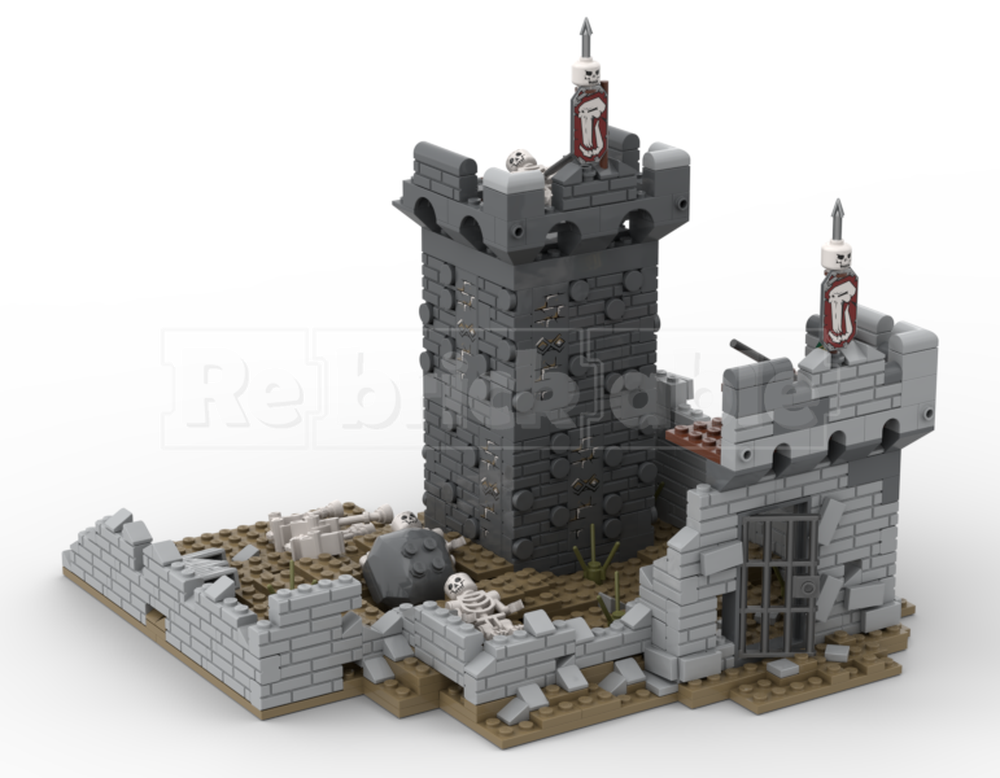 Lego Destroyed castle