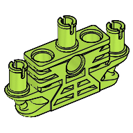 Lego Large Figure Skeletal, Torso with 3 Pins (Tohunga) / Lime