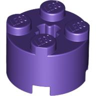 Lego Brick Round 2 x 2 with Axle Hole / Dark Purple