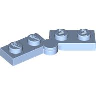 Lego Hinge Plate 1 x 4 Swivel Top / Base - Hollow Clip [Complete Assembly] / Bright Light Blue
