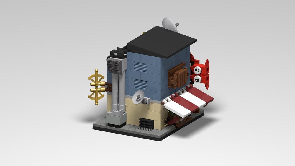 Lego House from the street Sated Dragon