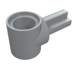 Technic Pin Connector Hub with 1 Axle / Light Bluish Gray