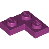 Lego Plate 2 x 2 Corner / Magenta
