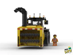 Case loader with front snowblower