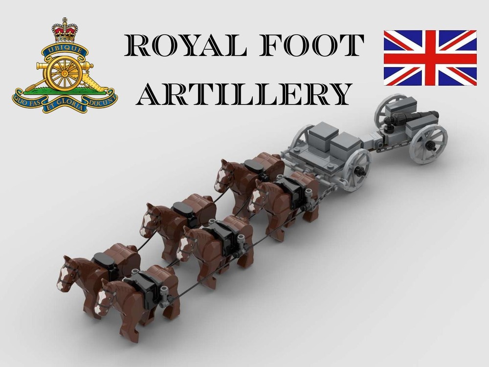 Lego British Napoleonic Royal Artillery 6 pr light gun Unit