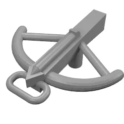 Weapon Crossbow and Bolt / Pearl Dark Gray