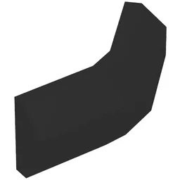 Technic Rubber Bumper Angled 2 x 2 - 2 x 2 / Black