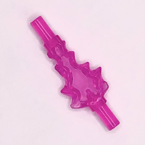 Lego Wave / Power Burst / Flame, Bolt Small with Bar Ends / Trans-Dark Pink