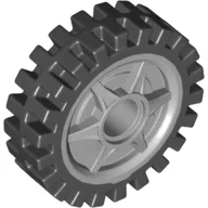 Wheel Rim 24 x 7 with Black Tyre / Light Bluish Gray