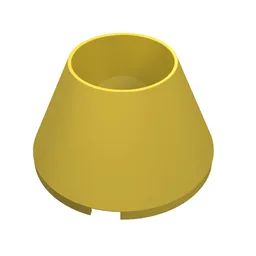 Cone 4 x 4 x 2 Hollow No Studs / Yellow