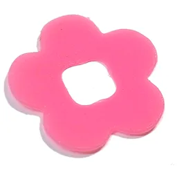 Clikits Icon Accent, Flower 2 7/8 x 2 7/8, 5 Petals / Trans-Pink