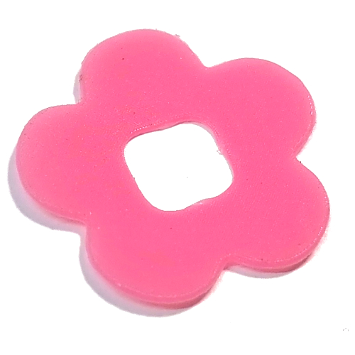 Lego Clikits Icon Accent, Flower 2 7/8 x 2 7/8, 5 Petals / Trans-Pink