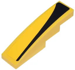 Slope, Curved 4 x 1 with Black Hood Contour Pattern Model Right Side (Sticker) - Sets 8159 / 8160