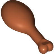 Lego Food Turkey Drumstick [Long] - 22mm Oval Opening