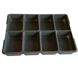 Storage / Sorting Tray, Eight Compartment / Dark Gray