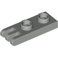Lego Hinge Plate 1 x 2 with 3 Fingers [Hollow Studs] / Light Gray