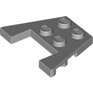 Lego Wedge Plate 3 x 4 with Stud Notches [Reinforced Underside] / Light Bluish Gray