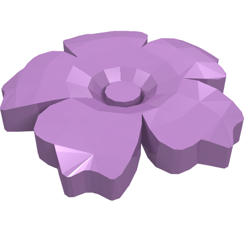 Lego Headwear Accessory Flower with Serrated Petals and Pin / Medium Lavender