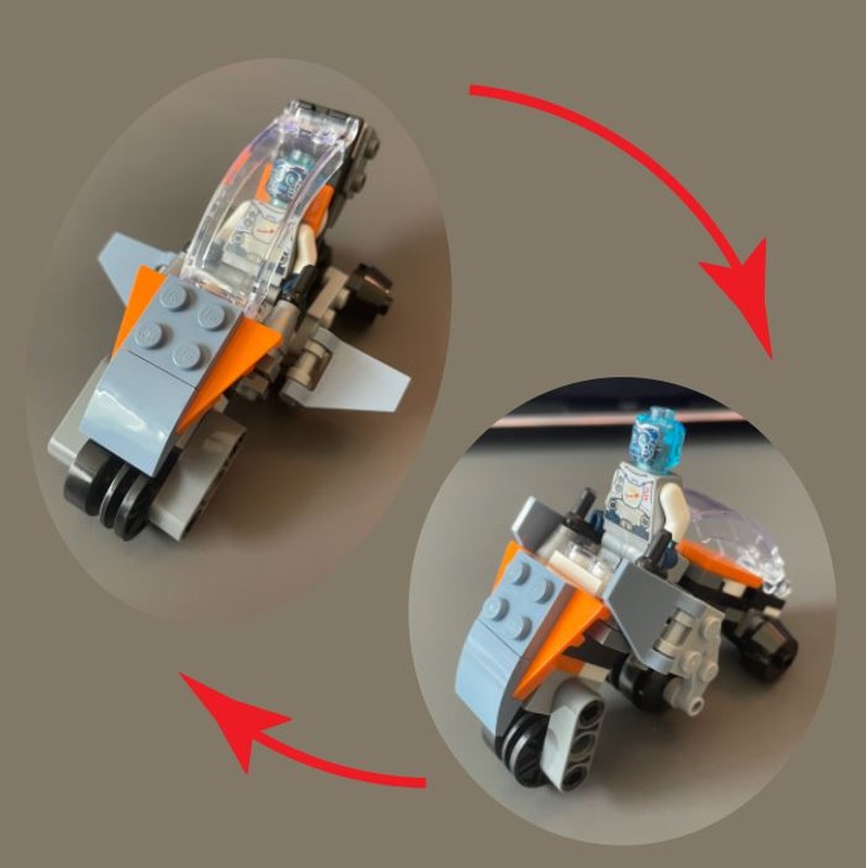 Lego Transforming Motorcycle/ Tank
