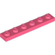 Lego Plate 1 x 6 / Coral