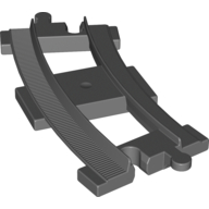 Lego Duplo Train Track 4 x 8 Curved [Short] / Dark Bluish Gray