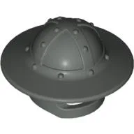 Helmet with Chinstrap and Wide Brim / Dark Gray