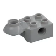 Technic Brick Special 2 x 2 with Pin Hole, Rotation Joint Ball Half [Horizontal Top] / Light Bluish Gray
