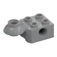 Lego Technic Brick Special 2 x 2 with Pin Hole, Rotation Joint Ball Half [Horizontal Top] / Light Bluish Gray