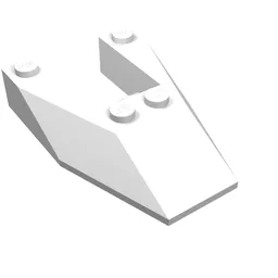 Brick Wedged, Sloped 6 x 4 Cutout, No Stud Notches / White