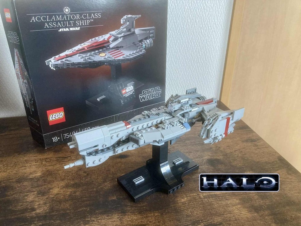 Lego Halo UNSC In Amber Clad Frigate Midi-Scale