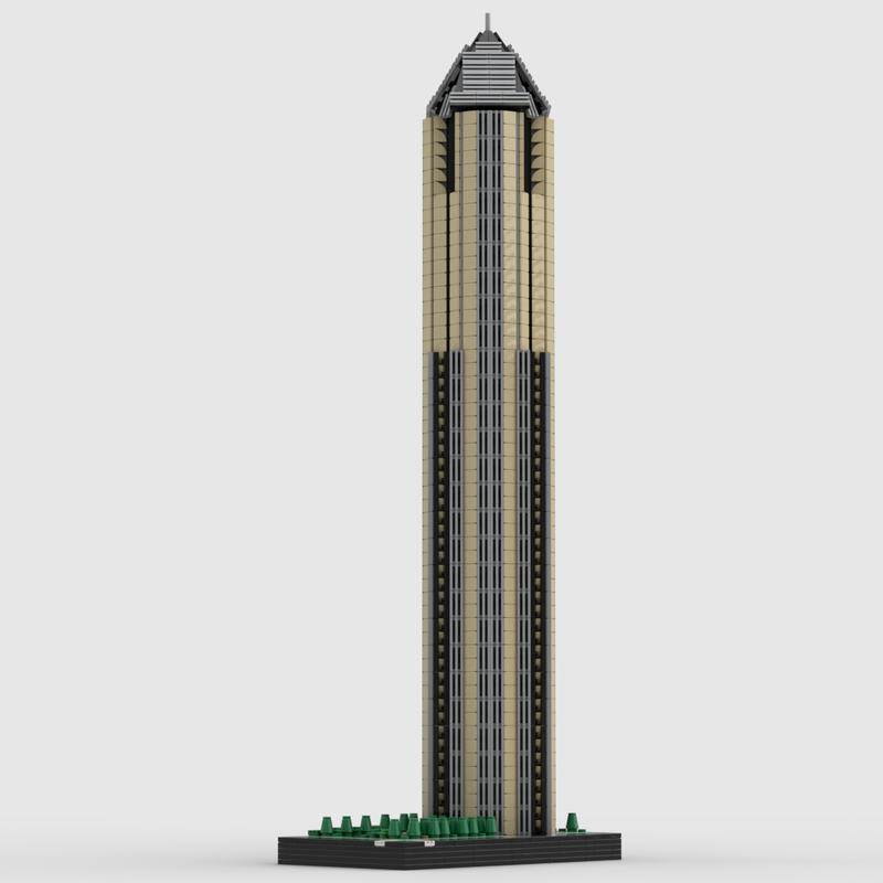 Lego Bank of America Plaza at 1/650th Scale