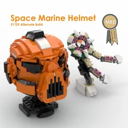 Space Marine Helmet , 31129 Alternate Build