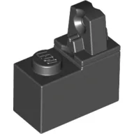 Hinge Brick 1 x 2 Locking with Single Finger On Top / Black