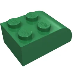 Brick Curved 2 x 3 / Green