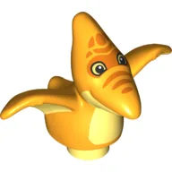 Duplo Dinosaur Pteranodon with Orange Spots and Stripes, and Bright Light Yellow Chest and Underwing Print / Bright Light Orange
