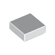 Tile 1 x 1 with Groove / White
