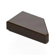 Tile 1 x 2 with Stud Notch Left / Dark Brown