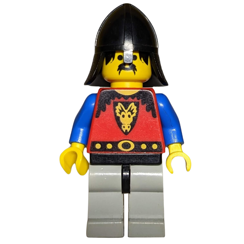 Lego Knight (Dragon Knights) - Light Gray Legs, Black Hips